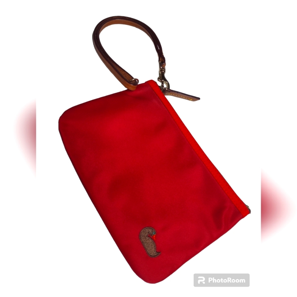Dooney and Bourke Nylon Clutch Wristlet with Leather Strap